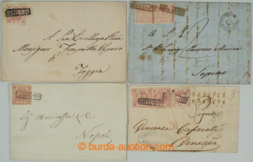 253138 - 1859 4 classic letters with frankings 2Gr, 2x 1Gr and 2+2+1G