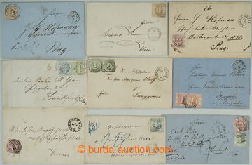 253143 - 1862-1865 selection of 9 letters with Gulden (6x) also Thale