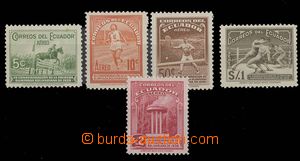 25322 - 1939 SPORT / ECUADOR  Mi.413 - 417, Olympiáda, kat. 47€