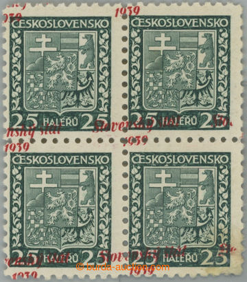 253249 - 1939 Sy.5 VPP+ZPP, Znak 25h, 4-blok s výrazným svislým i 