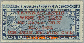253269 - 1932 SG.221, Transatlantický let, přetisk One Dollar and F