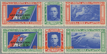 253297 - 1933 Mi.445-446, Let Řím-Chicago, zkratka jména LEON; ses