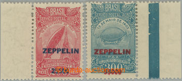 253351 - 1931 Mi.366-367, přetiskové letecké Zeppelin 2.500$ a 5.0