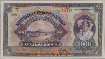 253353 - 1920 Ba.17b, 5000Kč 1920, série B, perforace SPECIMEN; skv