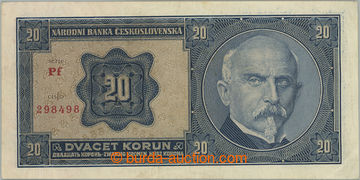 253400 - 1926 Ba.21b2, 20CZK 1926, set Pf; 2x light vertical bend, ni