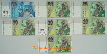 253409 - 1993-2006 Ba.SK6c, 7, 7b, 28, 34, 40, sestava 7ks bankovek: 