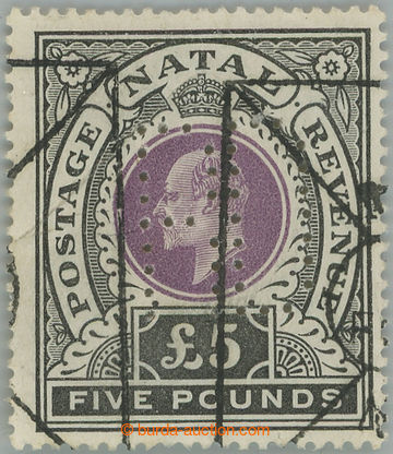 253420 - 1902 SG.144, poštovně-fiskální Edvard VII. £5, fiskáln