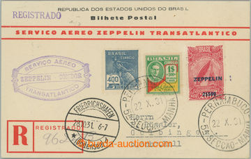 253438 - 1931 ZEPPELIN / R+Let zeppelínová karta zaslaná do Němec