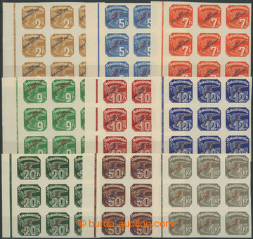 253515 - 1939 Sy.NV1-9, Overprint issue 2h - 1Ks, complete set in/at 