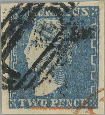 253537 - 1859 SG.43a, Dardenne 1P blue, kruhové němé raz.; pěkný