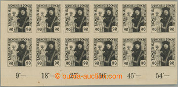 253543 -  PLATE PROOF  values 90h in/at definitive black color on pap