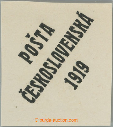 253554 -  ZT  přetisku PČ 1919 na lístku papíru bez lepu, druh A,