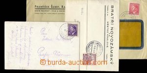 25356 - 1940 3 pcs of entires with postmarks railroad forwarding wit