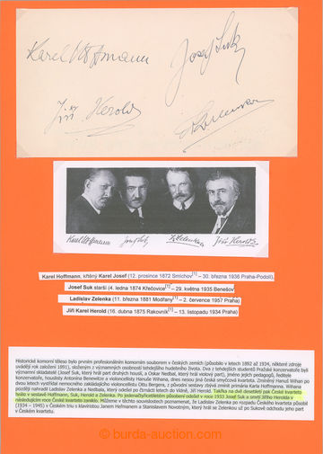 253568 -  ČESKÉ KVARTETO / vlastnoruční podpisy členů Českého