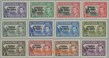 253602 - 1952 SG.1-12, Jiří VI. přetisky TRISTAN DA CUNHA na St. H