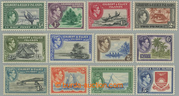 253620 - 1939 SG.43-54, George VI. - Motives ½P - 5Sh, value 5P is S