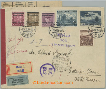 253629 - 1939 BRNO - BATAVIA, Let+R-dopis adresovaný na Jávu (!), s