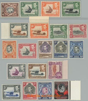 253646 - 1938 SG.131-150a, George VI. local motives 1C-1£; overall f