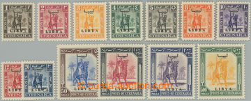 253697 - 1951 Mi.1-13, přetiskové Cyrenaika 1M-500M, přetisk LIBYA