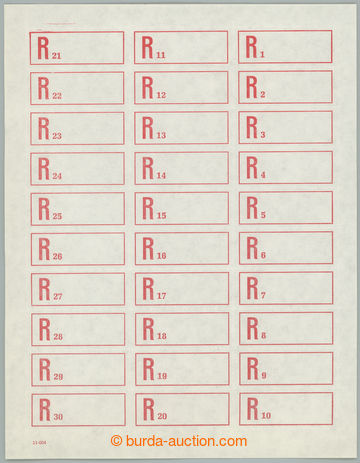 253738 - 1983 R - NÁLEPKY VLP / kompletní 30ks arch vlakových R-n