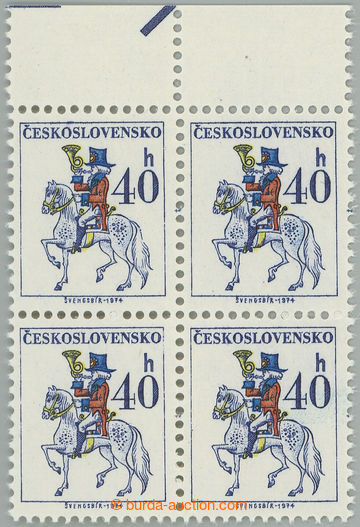 253746 - 1974 Pof.2112xa, Poštovní emblémy 40h tmavě modrá, pap