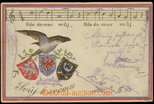 25377 - 1905 Anthem-issue?, falcon with emblems of Bohemia, Moravia 