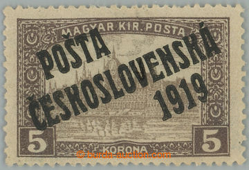 253808 -  Pof.117, 5 Koruna brown, overprint type II.; hinged, minor 