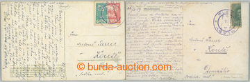 253833 - 1919 PŮLENÁ FRANKATURA / sestava 2ks pohlednic od jednoho 