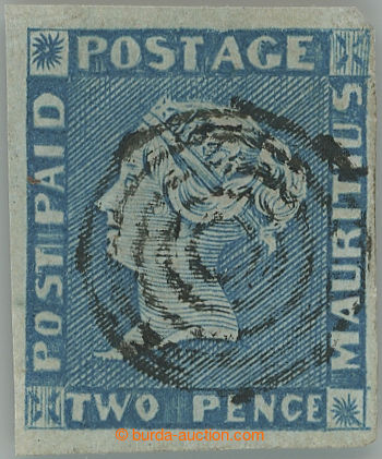 253865 - 1848 SG.8, Blue Mauritius 2P blue, early impression with lig