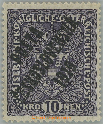 253930 -  Pof.51ax, Coat of arms 10K dark violet, clear print, overpr