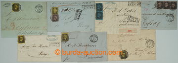 254036 - 1850-1858 6 letters and 1 front side with Wilhelm issues 185