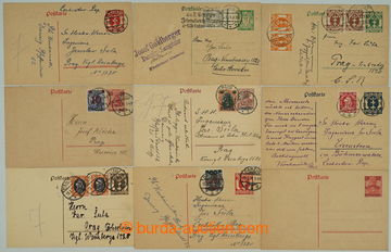 254056 - 1920-1924 SELECTION of / 8 Us postcards, to Czechoslovakia, 