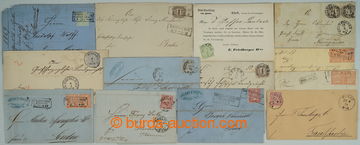 254058 - 1869-1871 12 entires and 1 cut-square, with issues 1868, 186