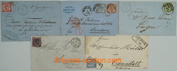 254112 - 1858-1870 comp. 4 pcs of folded letters and 1 pcs of address