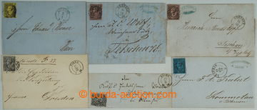 254133 - 1860-1861 6 folded letters with single frankings of stamps i