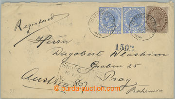 254146 - 1897 R-dopis do Prahy, vyfr. zn. Viktorie 5c + 2x 8c, DR SIN