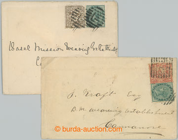 254150 - 1889-1890 selection of two letters sent to Cannamore (Goa), 