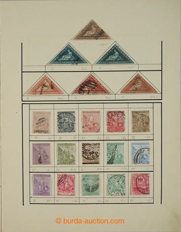 254189 - 1853-1900 [COLLECTIONS]  small collection on 3 pages, severa