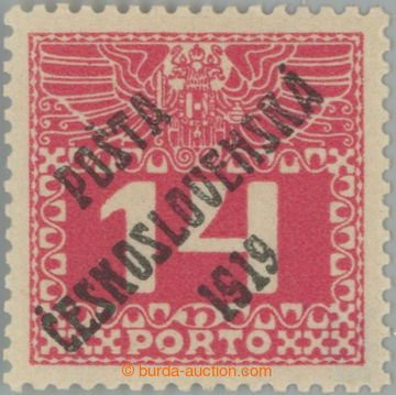 254243 -  Pof.68, Large numerals 14h red, type I.; mint never hinged,
