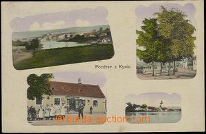 25428 - 1918 KYNICE - 4-view colored, Us, with 10h Crown + 2h Expres