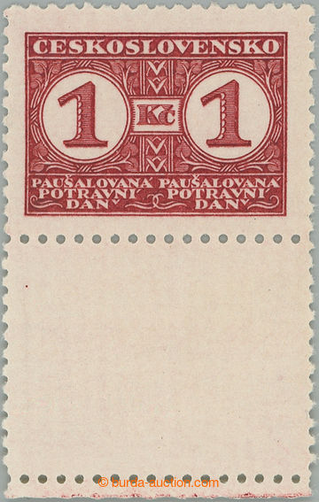 254338 - 1935 Pof.9PA KD, Definitive issue 1CZK with lower coupon, li