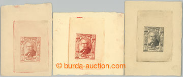 254348 - 1925 RÖHLING V. / comp. 3 pcs of refused stamp designes Alo