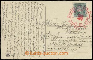 25435 - 1939 postcard franked with. forerunner. stmp Pof.346, cancel