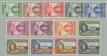 254419 - 1938-1943 SG.120-132, George VI. - Motives ½P - 10Sh, compl