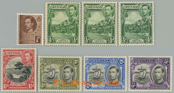 254426 - 1938-1950 SG.152, 153, 153b, 153ba, 115a, 158b, 161, 162, Ji