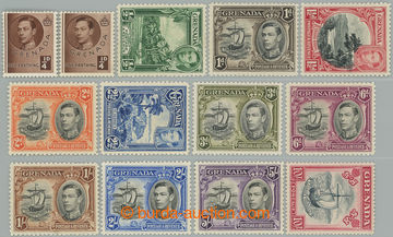 254433 - 1937-1950 SG.152-163, Jiří VI. - Motivy ¼P - 10Sh; komple