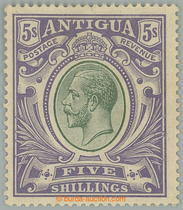 254447 - 1913 SG.51, Jiří V. 5Sh šedozelená / fialová; kat. £95