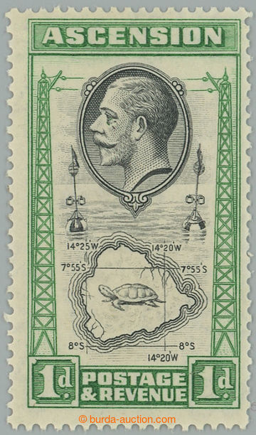 254457 - 1934 SG.22a, George V. - Map of island 1d, stamp with plate 