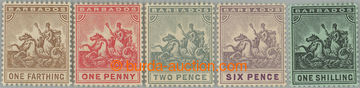 254481 - 1909-1910 SG.163-169, Coat of arms ¼F - 1Sh, wmk Mult Crown