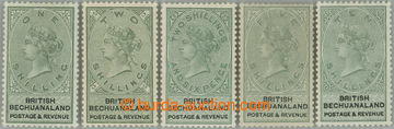 254496 - 1888 SG.15-19, Viktorie 1 - 10Sh zelená / černá; kompletn